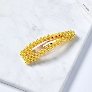 Color Pop Pearl Beaded Hair Clips (Set of 2)